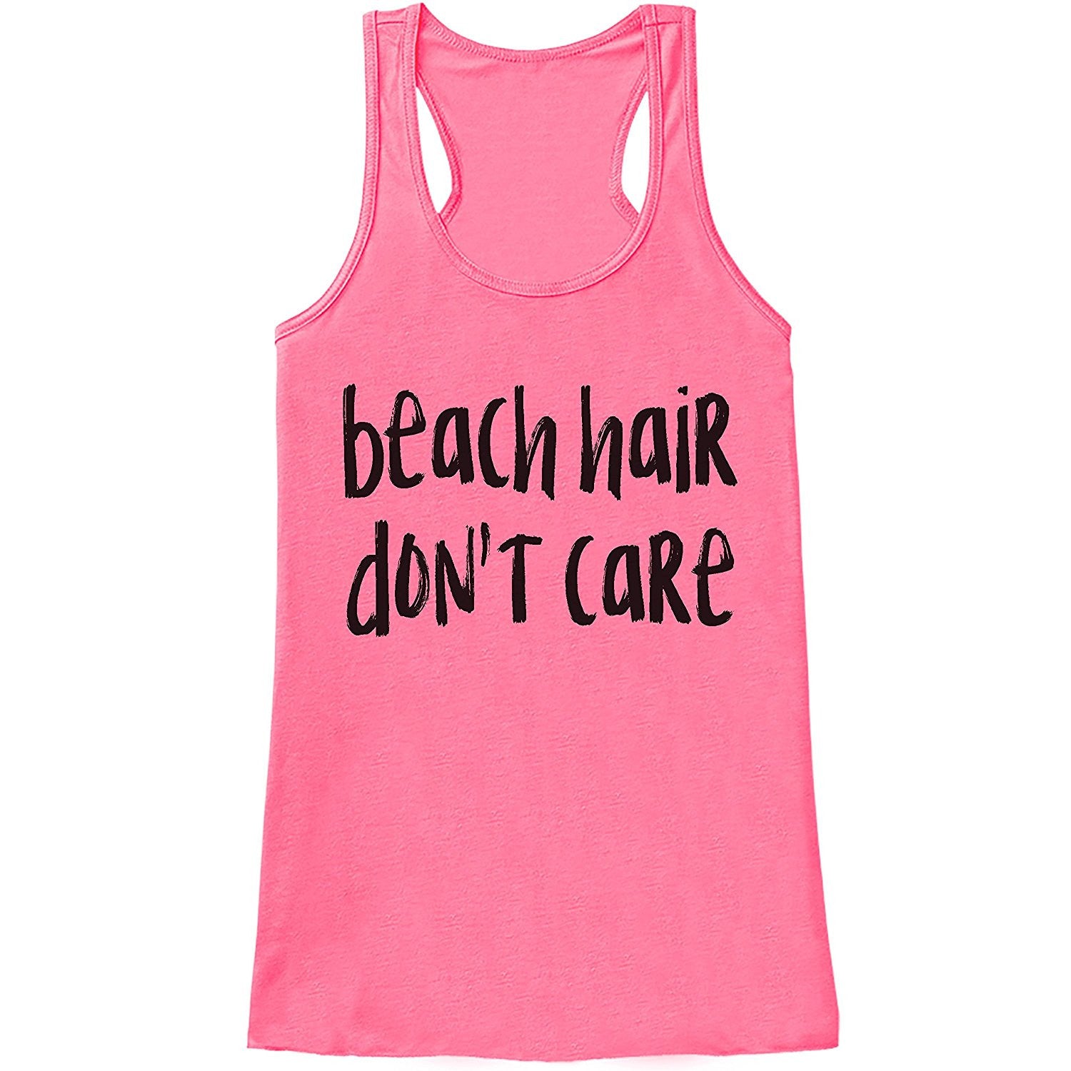 7 ate 9 Apparel Ladies Beach Hair Don't Care Summer Tank Top