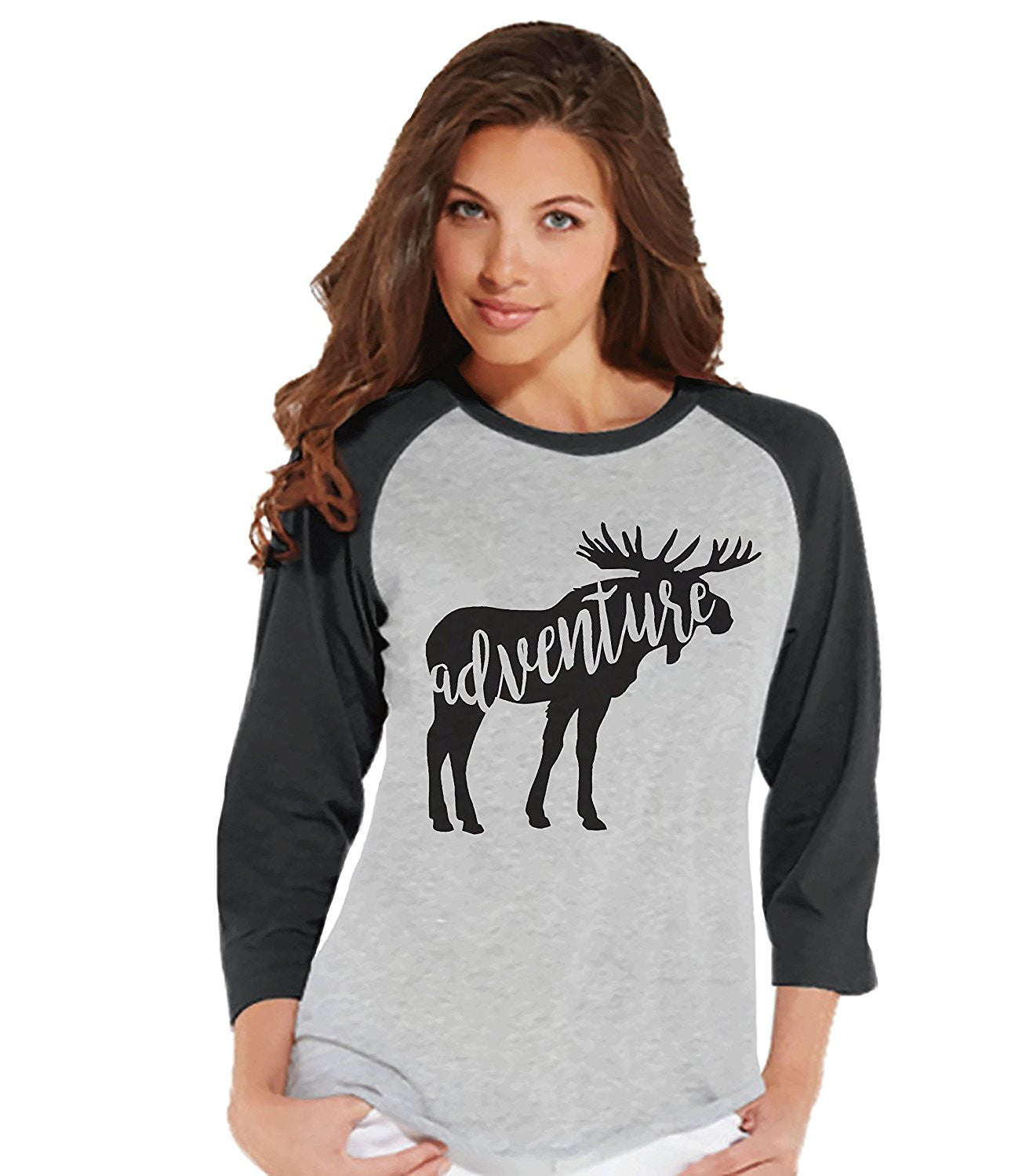 7 ate 9 Apparel Womens Adventure Outdoors Raglan Tee