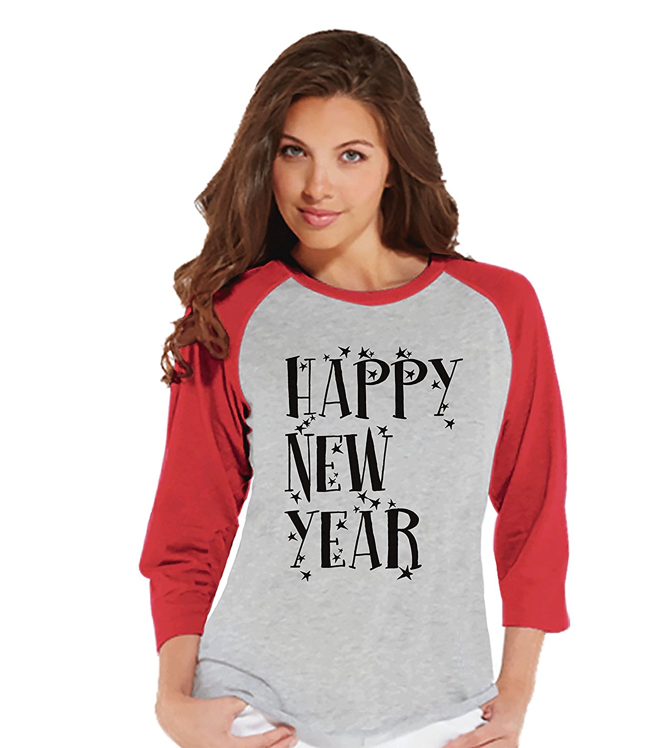 Happy New Year - Women's Red Raglan Tee