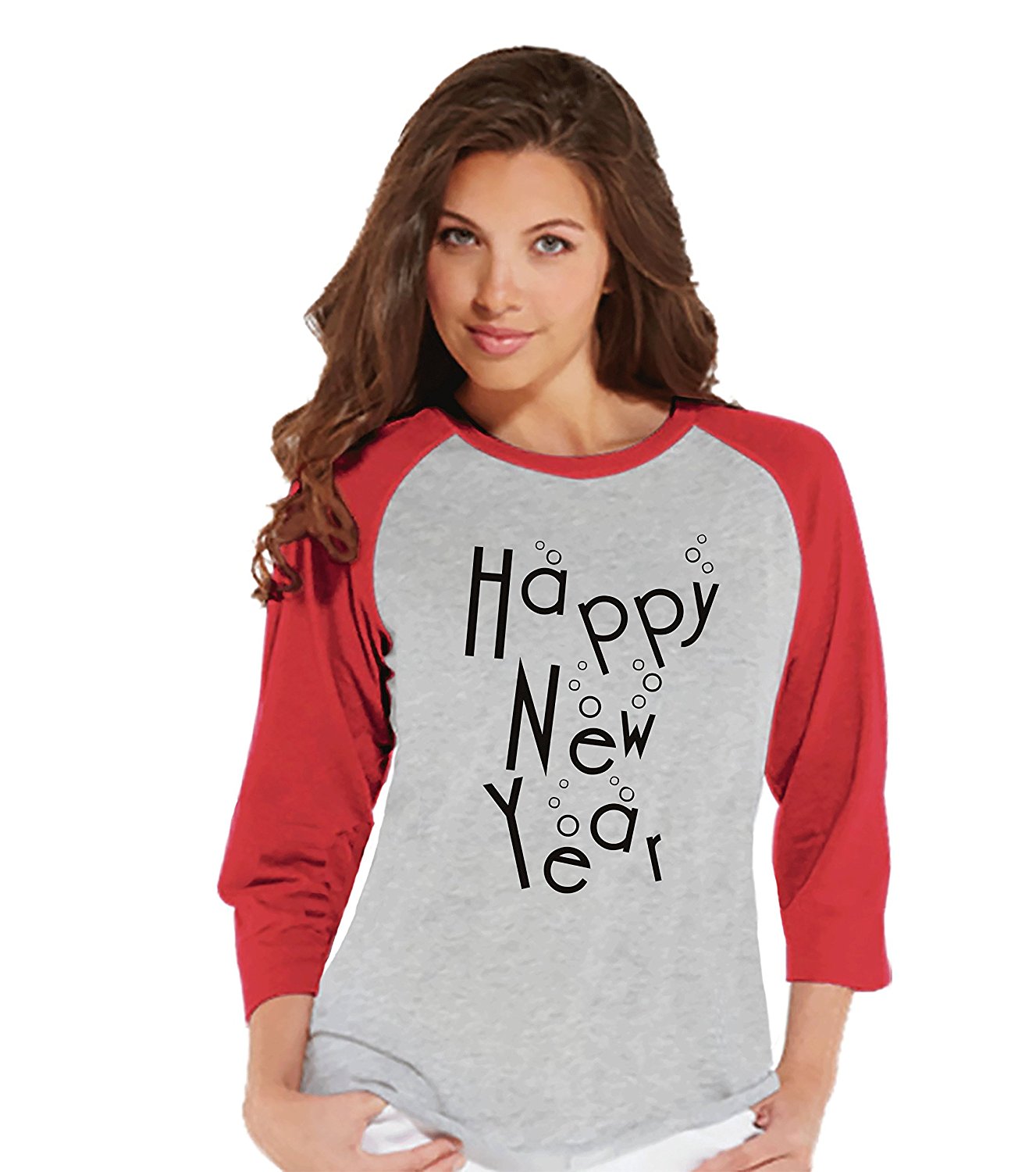 Happy New Year - Women's Red Raglan Tee