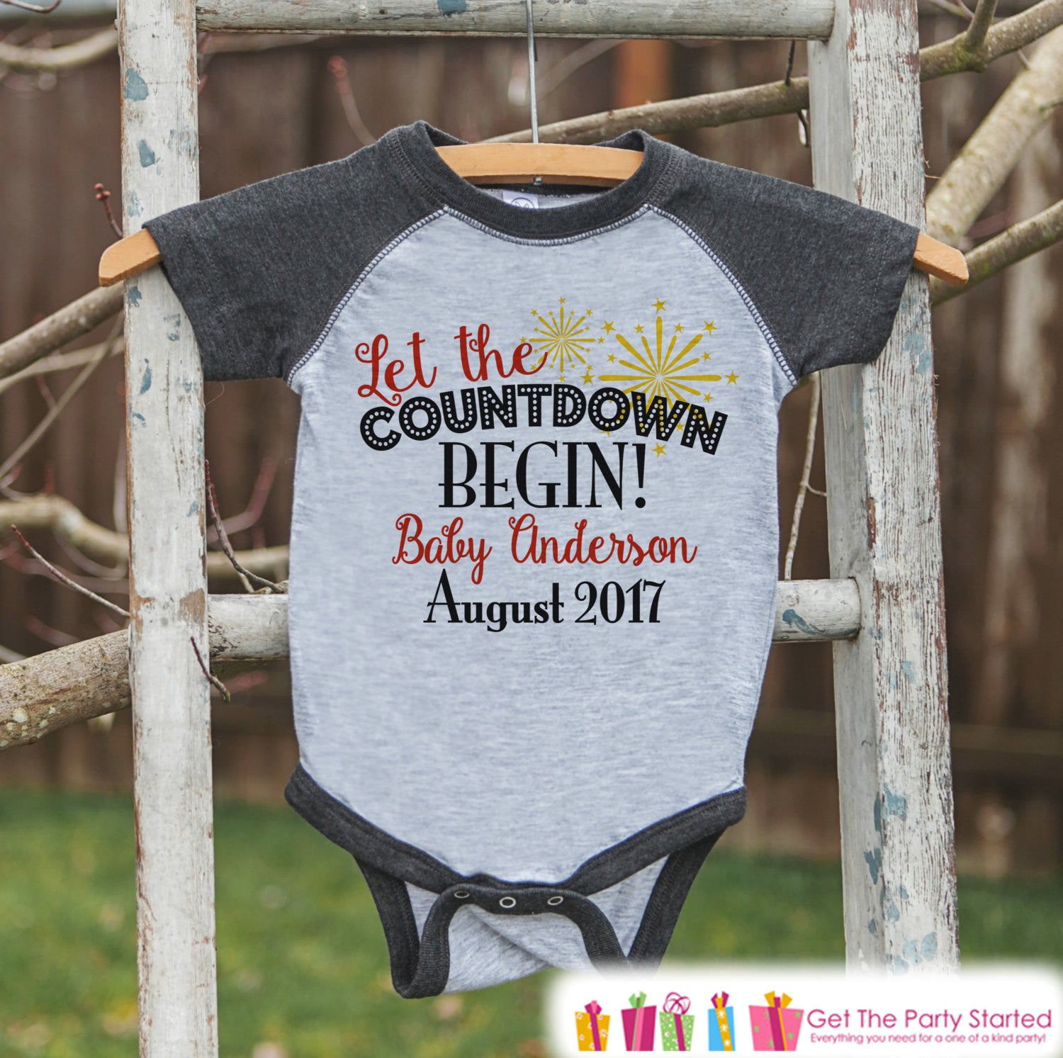 New Years Countdown - Baby Countdown Onepiece - Custom New Years