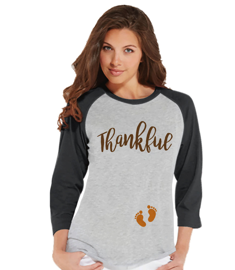 Thanksgiving Pregnancy Announcement Thankful For Baby Thanksgiving 7 Ate 9 Apparel