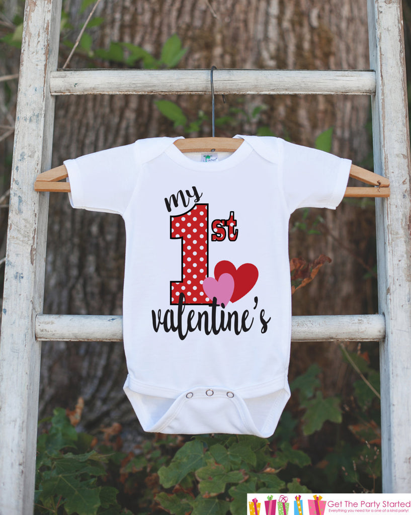 Girls Valentines Day Outfit - My 1st Valentine's Day Onepiece or T-shi – 7  ate 9 Apparel