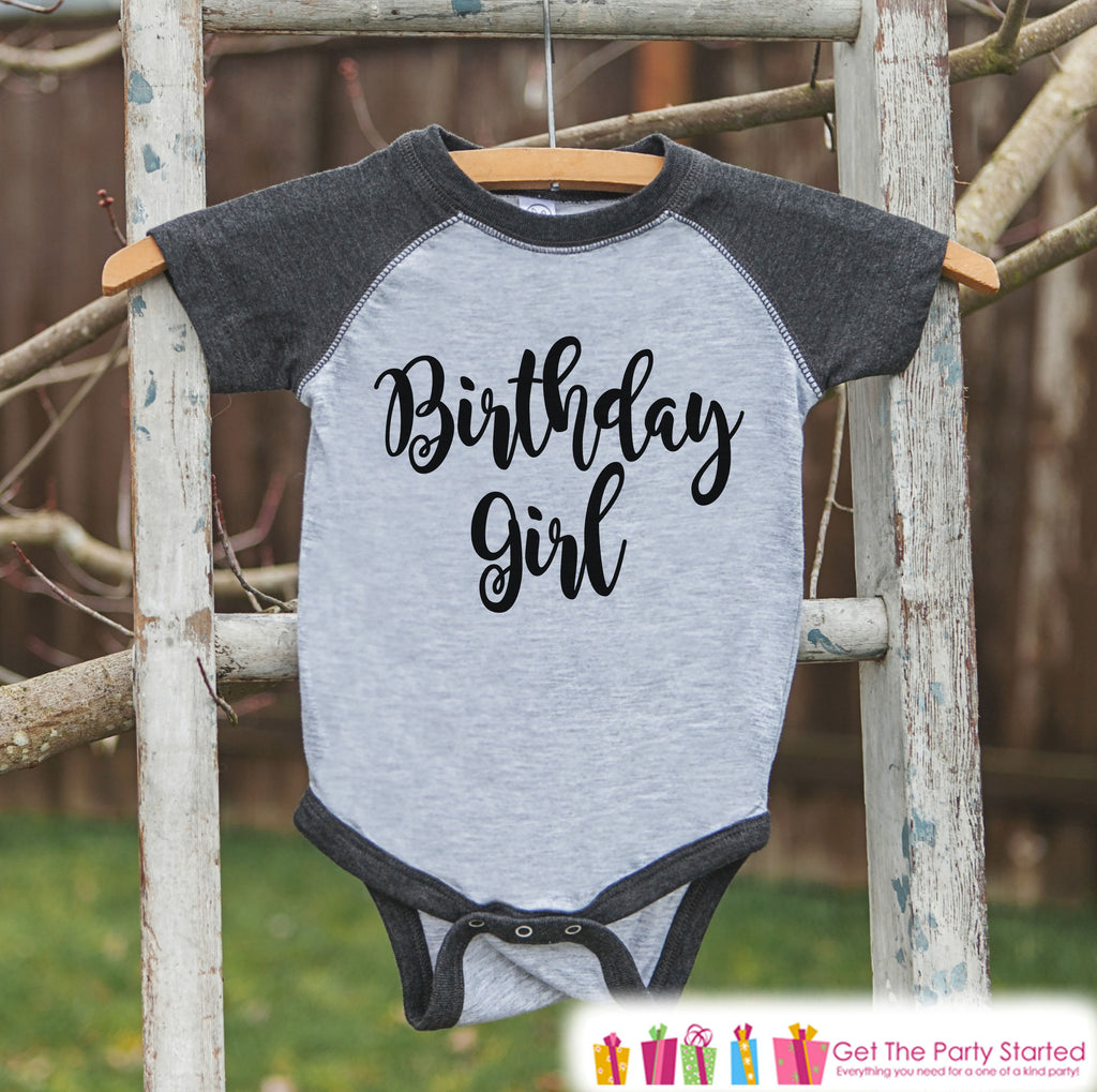 Girls Birthday Outfit - Birthday Girl Shirt or Onepiece - Youth