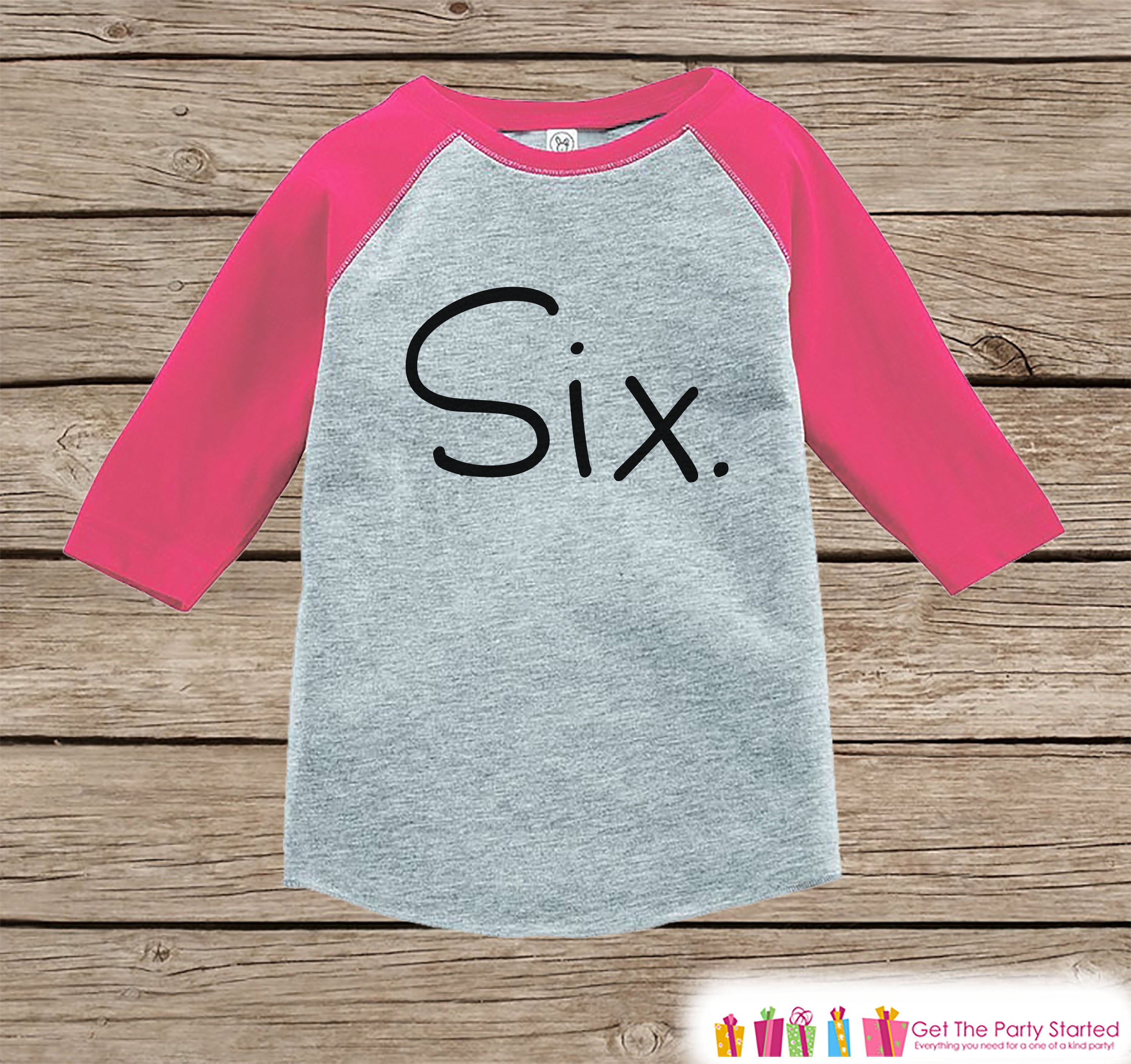 Six Year Old Birthday Shirt - Girl Birthday Shirt - Kids 6th Bir