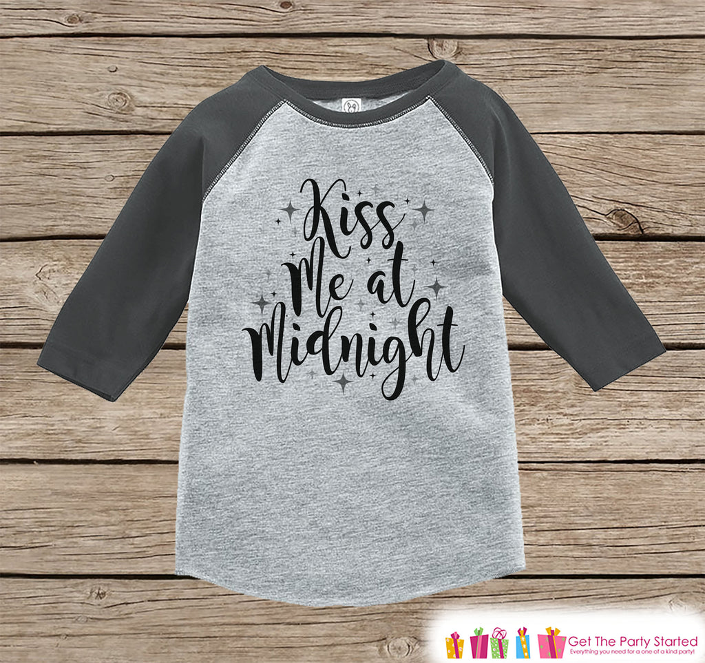 Kids New Year Shirts - Kiss Me At Midnight - Happy New Years Eve Outfi – 7  ate 9 Apparel