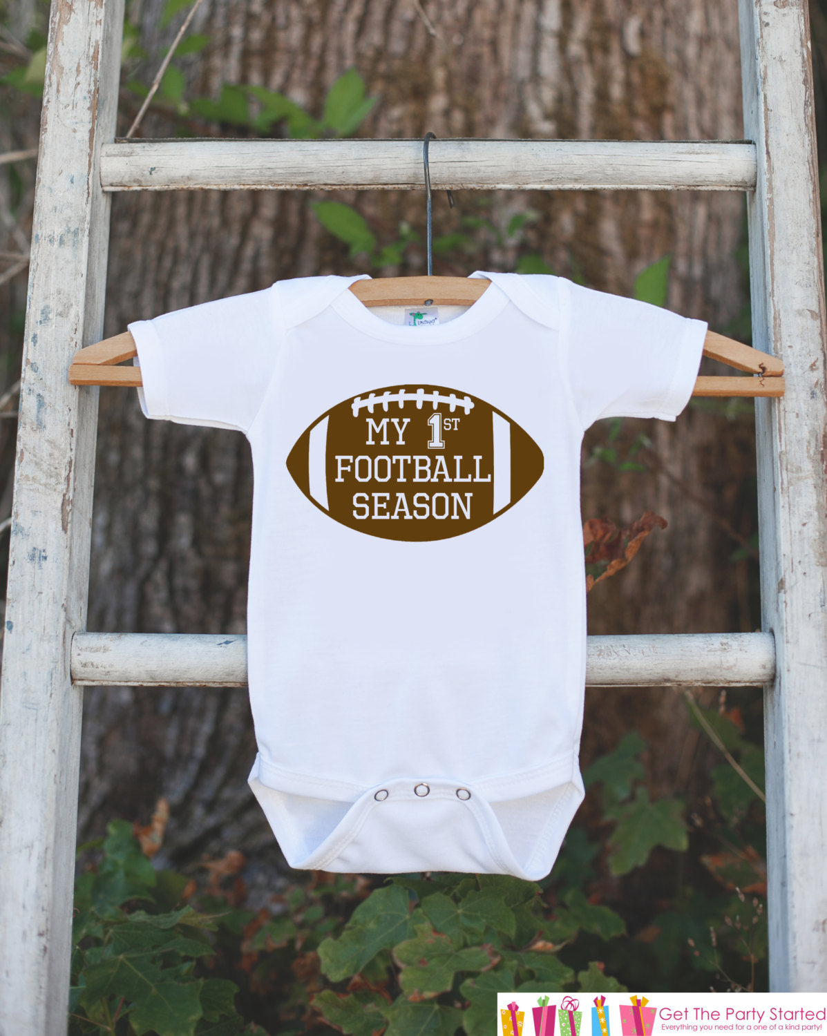 Novelty Football Outfit - My 1st Football Season - Baby Shower Gift For Boys - Football Onepiece - F