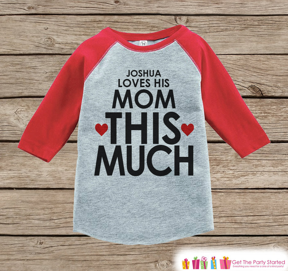 Kids Mother's Day Outfit - Red Raglan Shirt - I Love Mom - Happy Mothe – 7  ate 9 Apparel