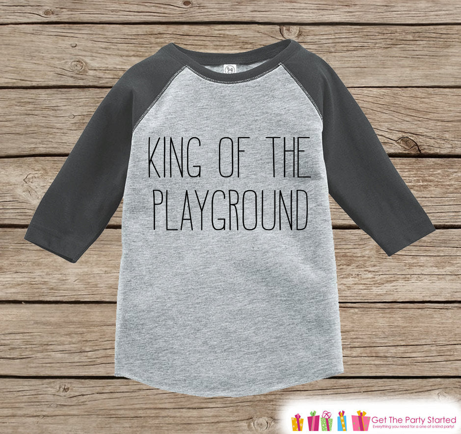 Kids School Outfit - King of the Playground - Grey Raglan - Humo