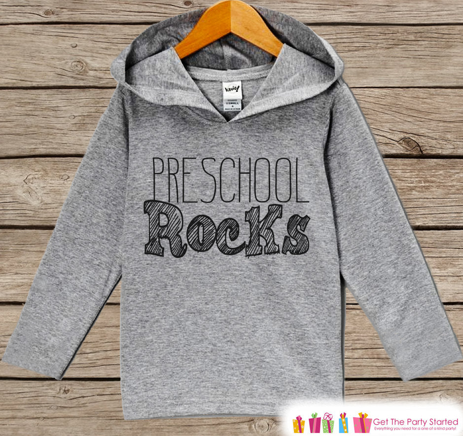 Preschool Outfit - Kids Preschool Rocks Hoodie - Kids School Hoodie - Kids My 1st Day of School Shir