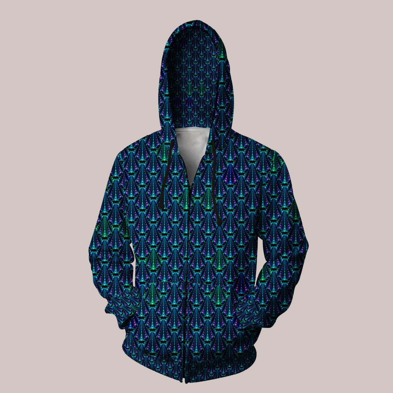 AQUANAUTIC Psychedelic Zip Hoodie