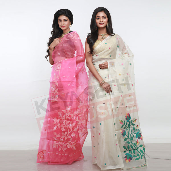 muslin handloom saree