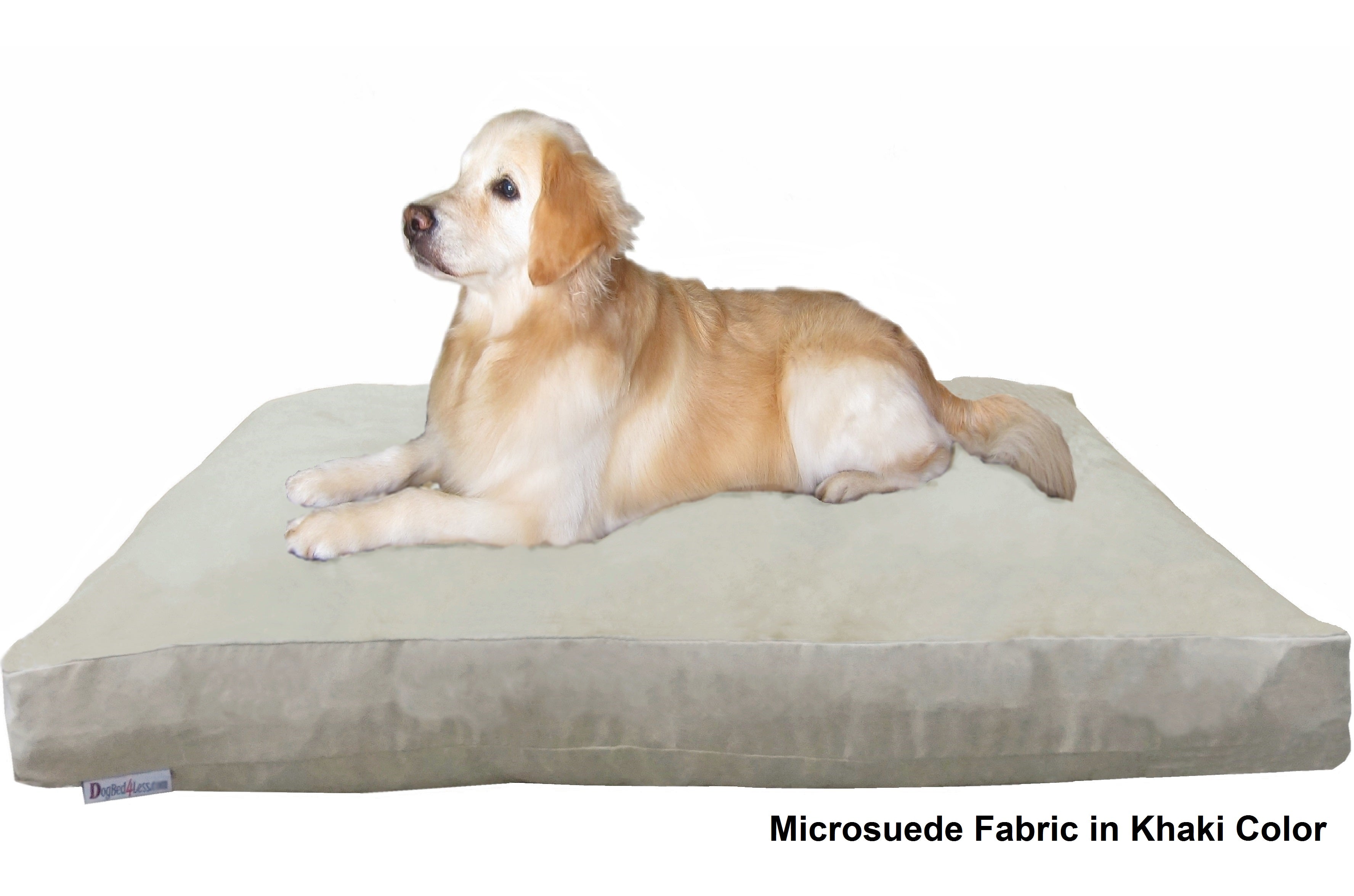 Suede memory foam dog bed