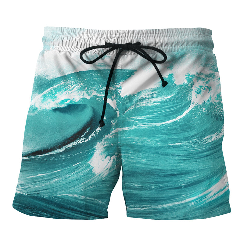 Creative waves printed Swimwear Men Swim Shorts Swimming Trunks Bermud ...