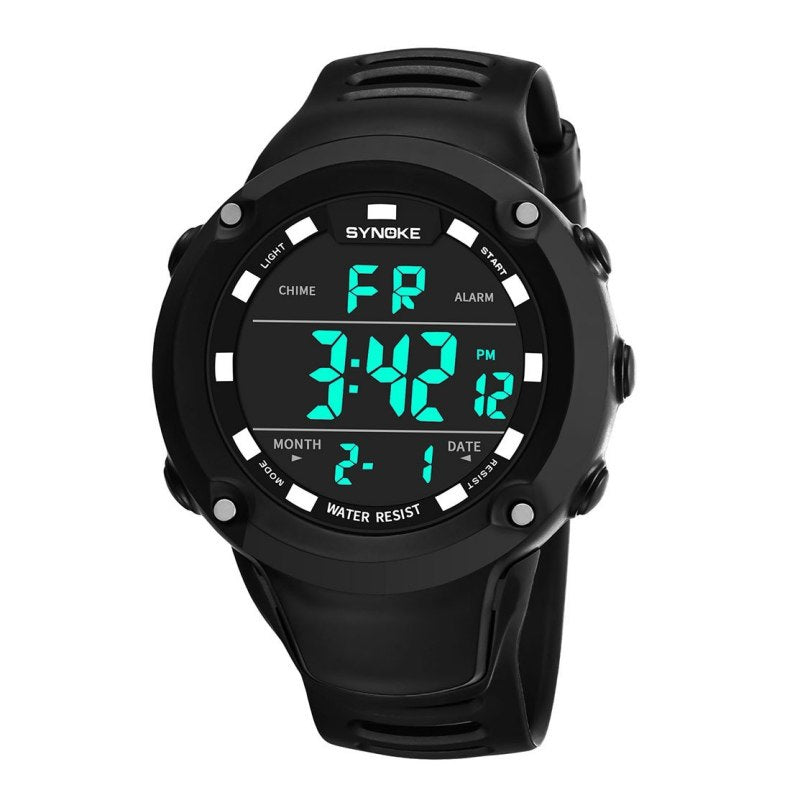 Mens Outdoor Sports Watch Multifunctional Waterproof Digital Watch