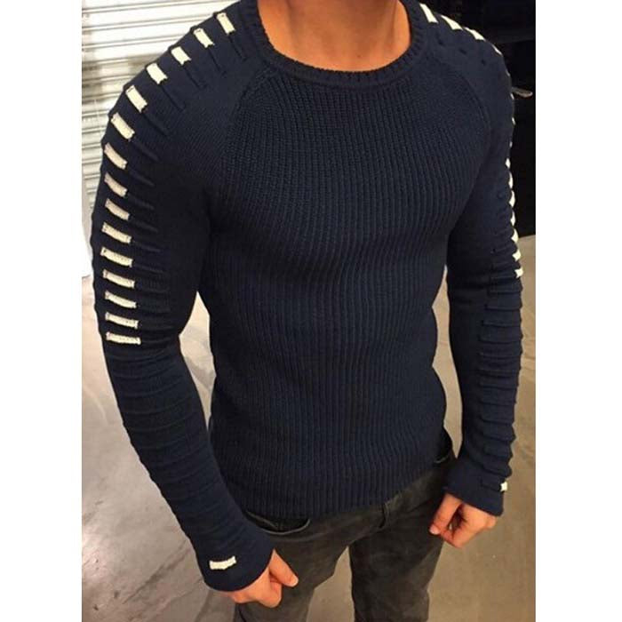 Men Shoulder Stripe Sweater 2018 Autumn New Design Stylish Men Sweater ...