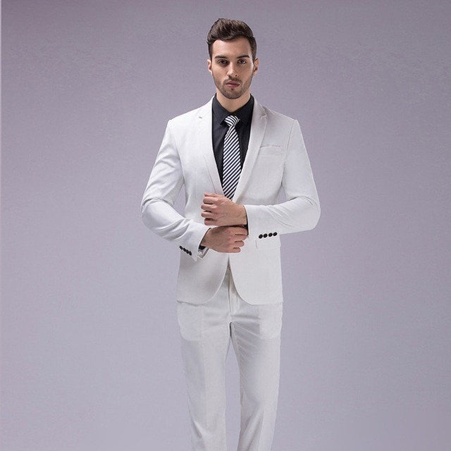 pant coat mp3 Business 12 Lapel Men 2pcs Color Notch Slim Fit Suits