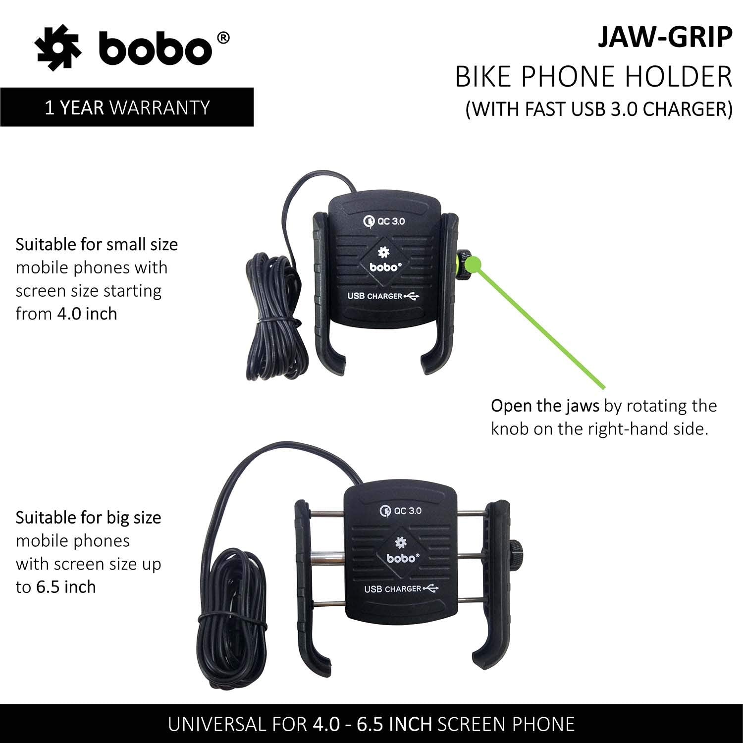 bobo mobile holder with charger