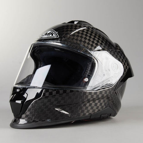 SMK Titan Carbon Fiber Gloss Black (GLCA200) Helmet- Moto ...