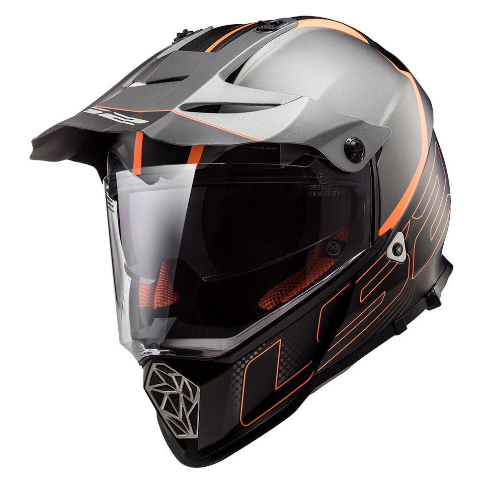 LS2 MX 436 Pioneer Element Matt Titanium Black Helmet– Moto Central