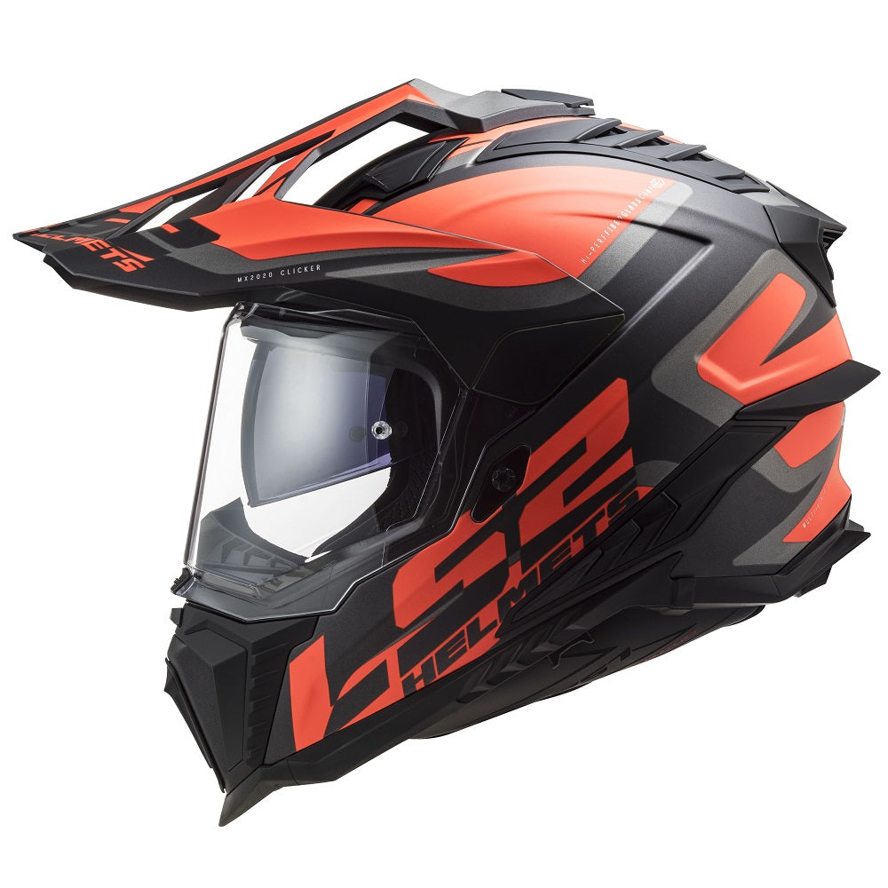 LS2 MX701 EXPLORER Alter Matt Black Fluro Orange Helmet– Moto Central