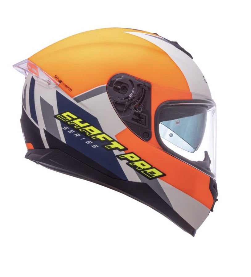 orange helmet visor