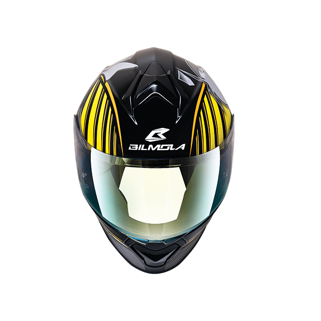 Bilmola Rapid S Duck Off White Yellow Gloss Helmet– Moto Central