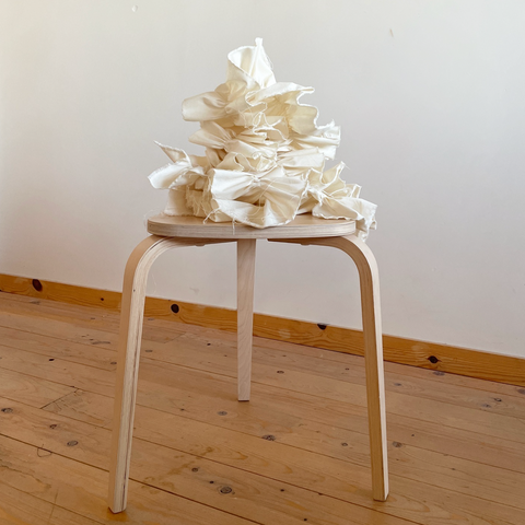 Samara Lou Willis pile of cotton ruffles