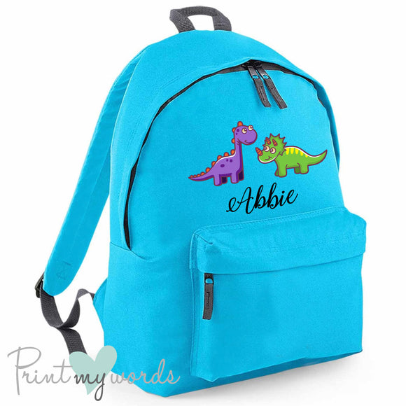 personalised dinosaur rucksack