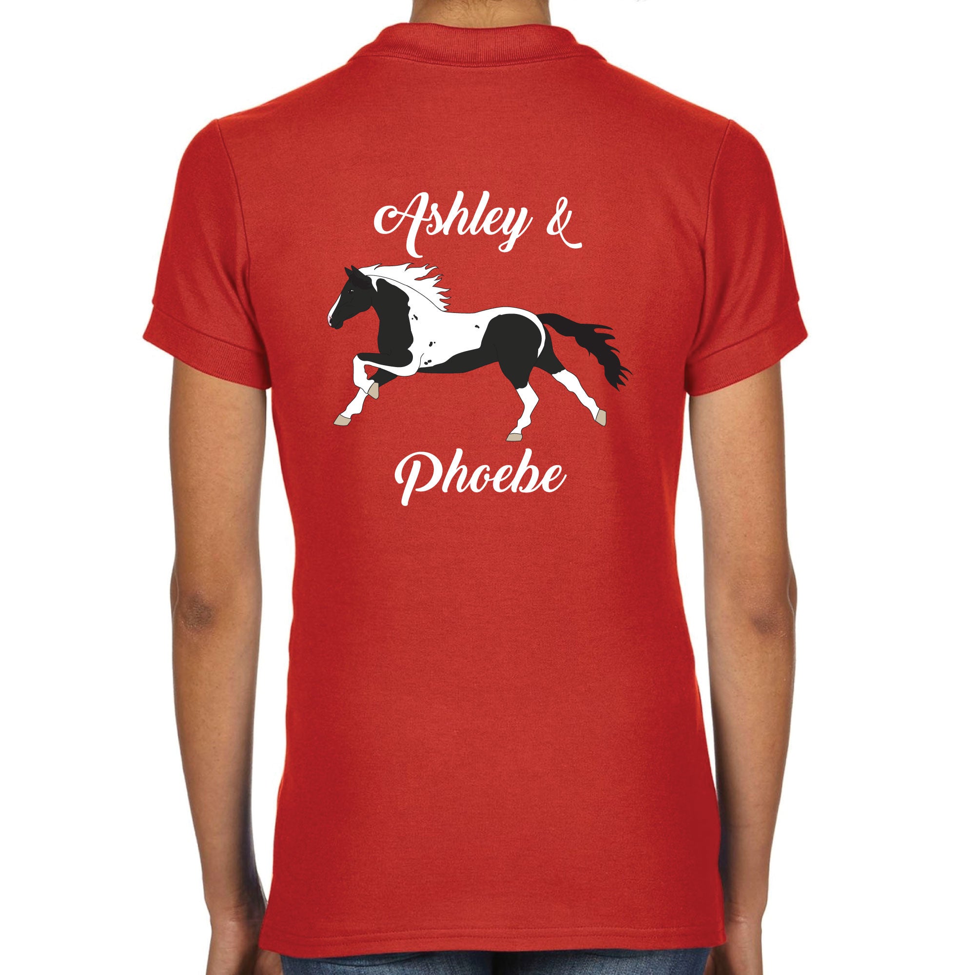 personalised horse polo shirts