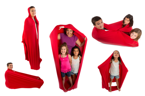 Several examples of using the sensory swing as a sensory wrap