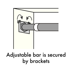 The pull-up bar is secured by brackets