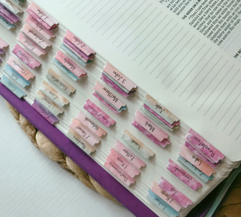 Watercolor Mini Bible Tabs