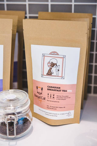 Regal Cat Cafe custom label tea