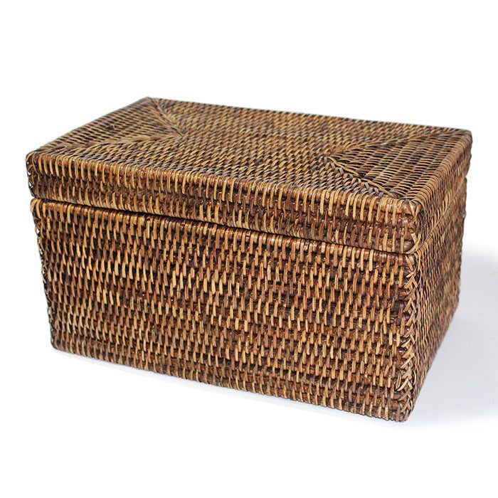 rectangular basket with lid