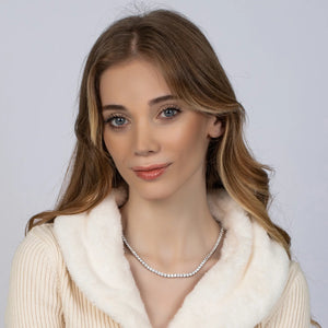 14K WHITE GOLD TENNIS NECKLACE - Onthologie Fine Jewelry