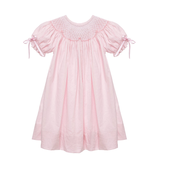 Pink Heirloom Smocked Dress – Pleats and Stitches