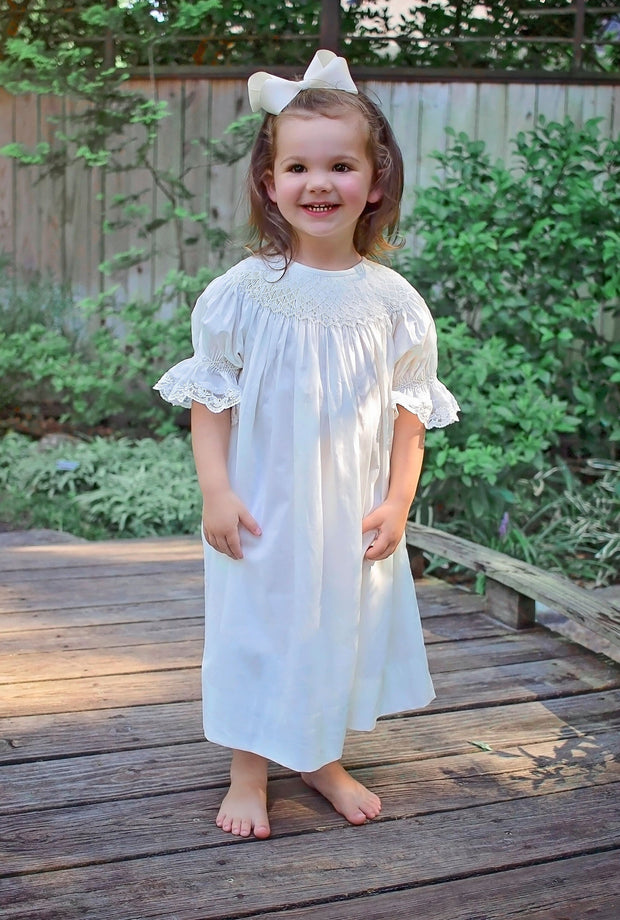 19+ White Smocked Christmas Dress