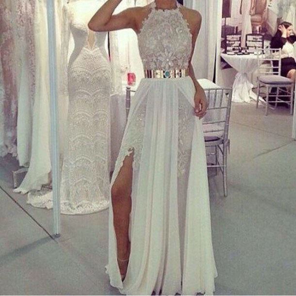 halter prom dresses long