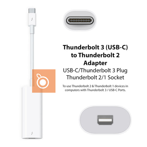 Apple Thunderbolt 3 Usb C To Thunderbolt 2 Adapter Orange Direct Nz