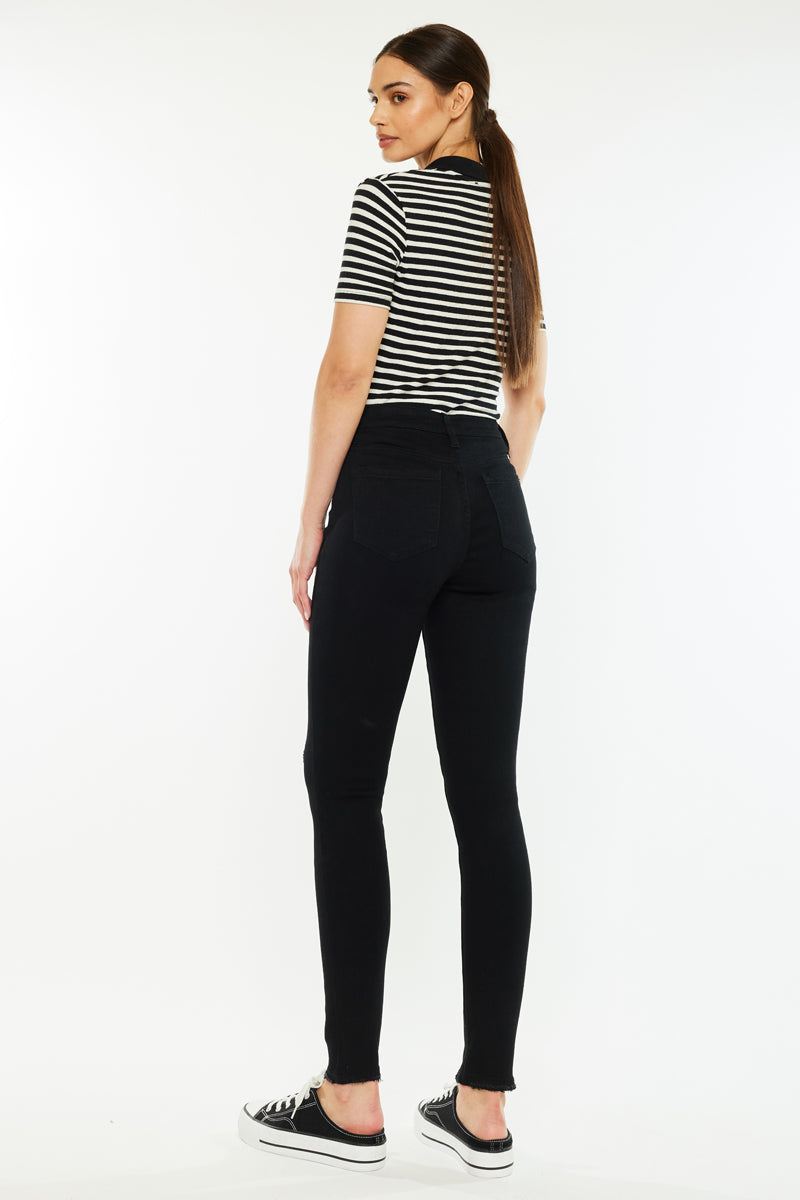 Janet High Rise Faux Leather Ankle Skinny Pants