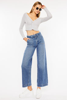 Aroly Ultra High Rise Belted Paperbag Wide Leg Jeans – Official