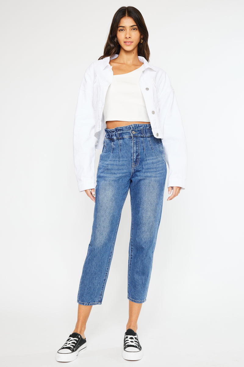 Angel Ultra High Rise Paperbag Mom Jeans – Official Kancan USA