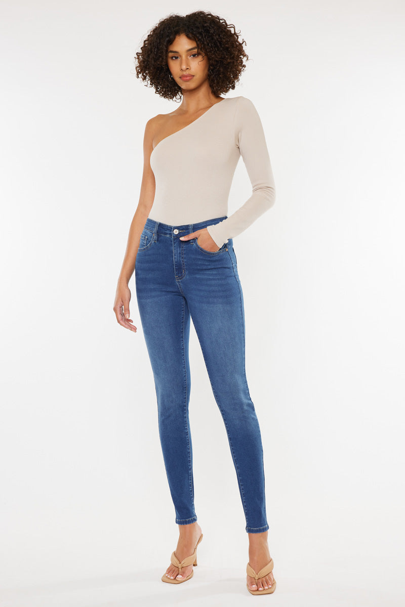 Candice High Rise Super Skinny Jeans - Curvy – Official Kancan USA