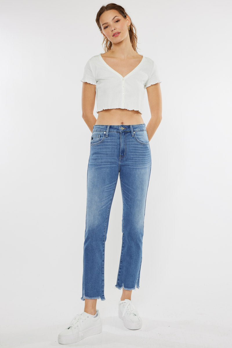 Christopher Kane Mid-Rise Straight Leg Jeans - Neutrals, 8.75 Rise Jeans,  Clothing - CHI28952