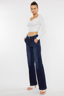 Aroly Ultra High Rise Belted Paperbag Wide Leg Jeans – Official