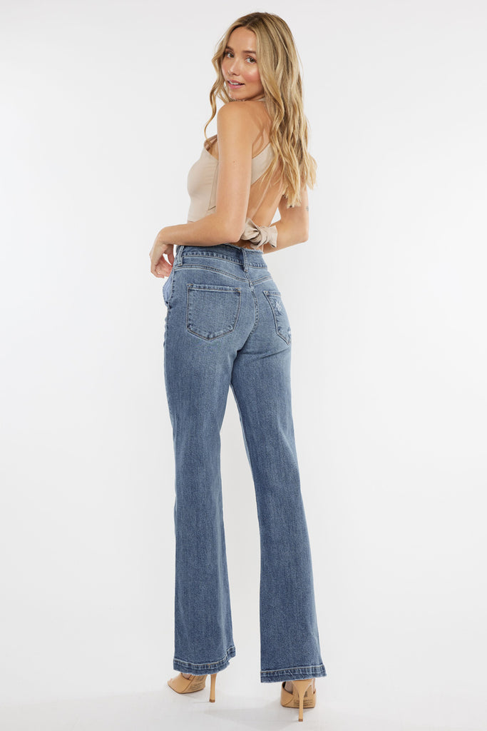 Makayla Ultra High Rise Flare Jeans | Official Kancan USA