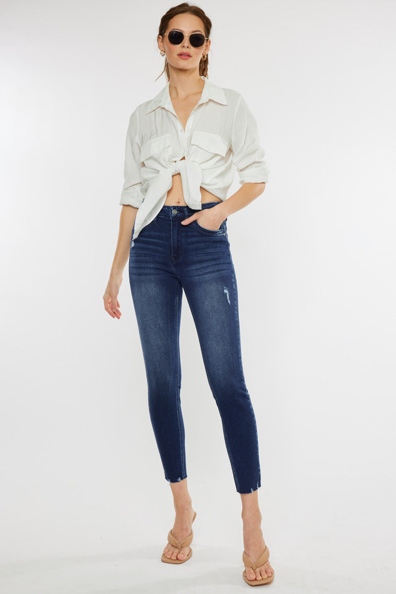 Evangeline High Rise Ankle Skinny Jeans – Official Kancan USA