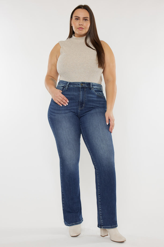 ørn Bogholder beskæftigelse Alannah High Rise Slim Straight Jeans (Plus Size) – Official Kancan USA