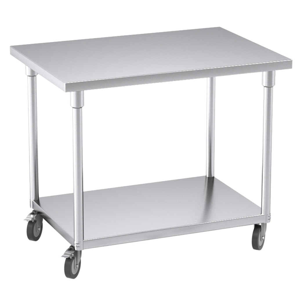 SOGA 100cm Commercial Catering Kitchen Stainless Steel Prep Work Bench